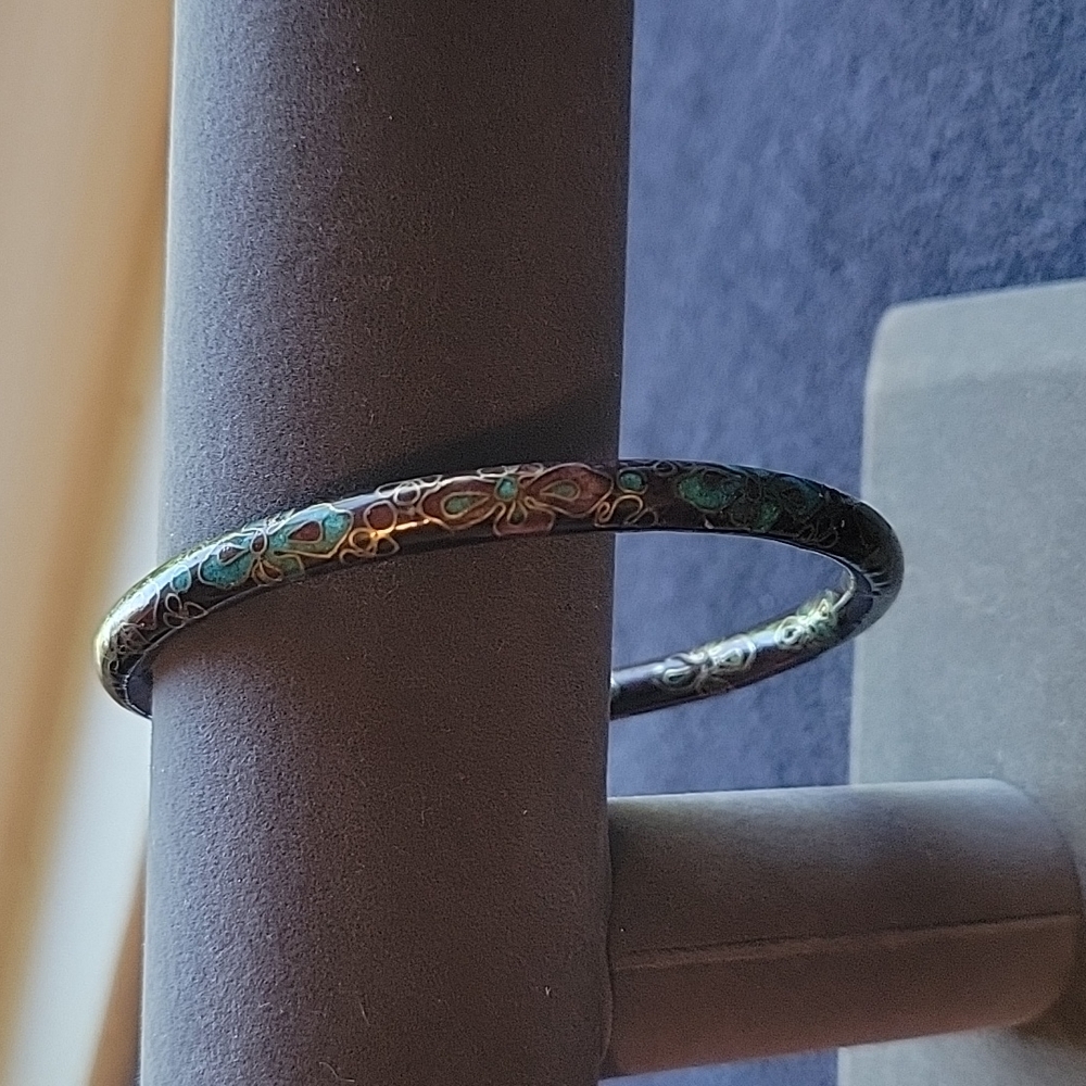 Genuine Merlot Cloisonné Bracelet